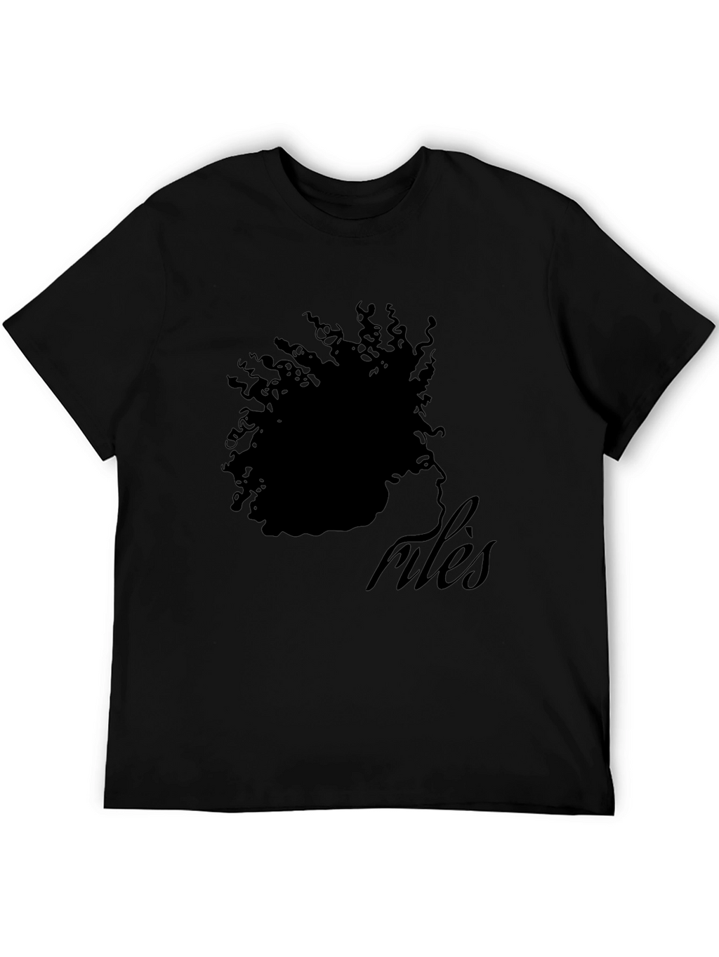 Afro Silhouette rules T-Shirt - Black Cotton Tee