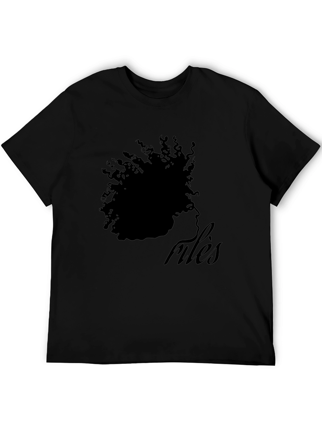 Afro Silhouette rules T-Shirt - Black Cotton Tee