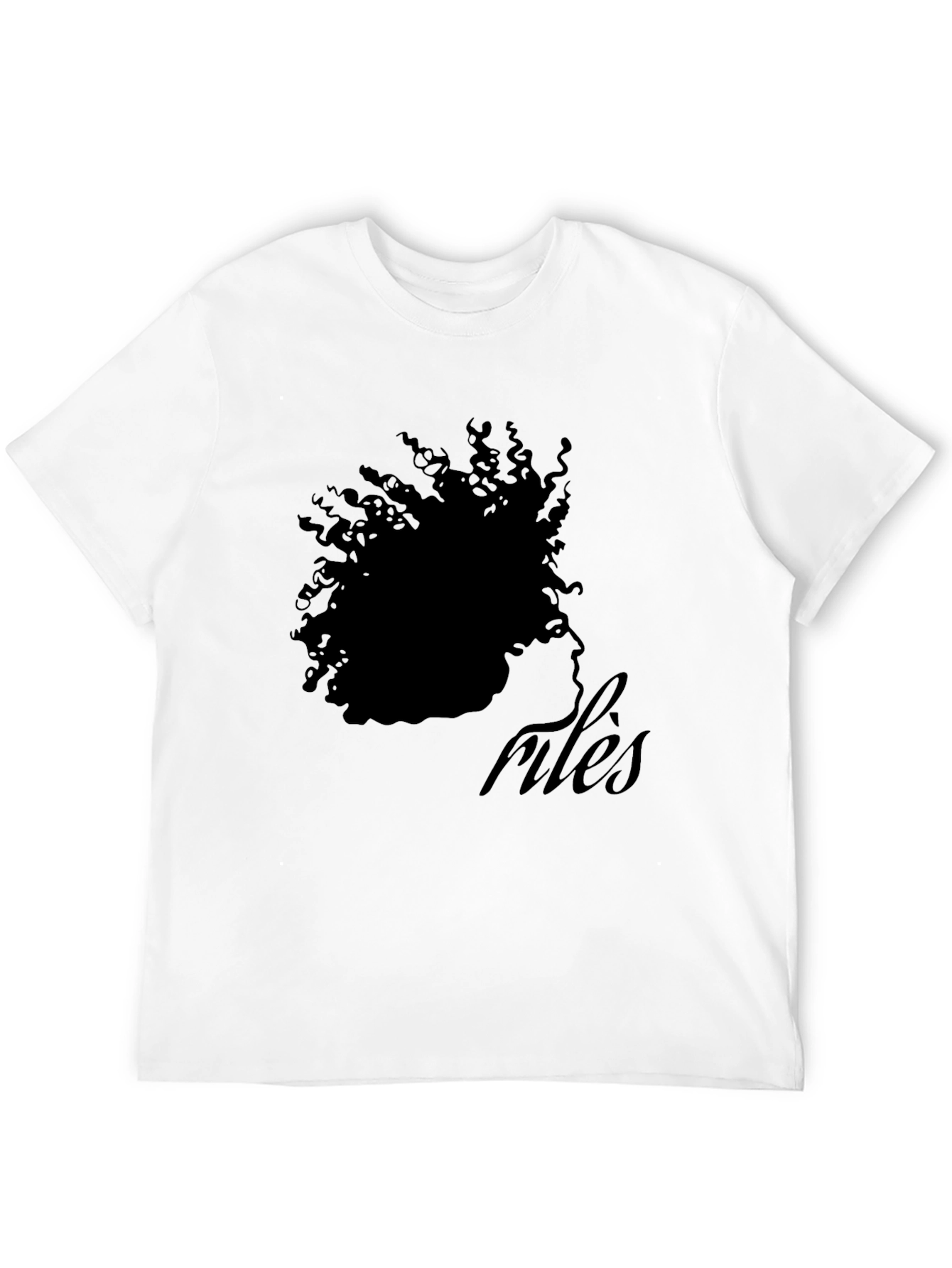 Afro Silhouette rules T-Shirt - Black Cotton Tee