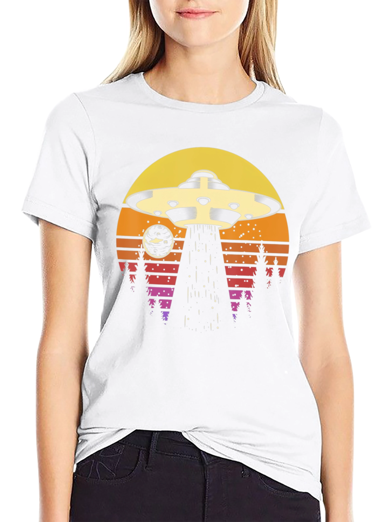 Retro UFO Abduction T-Shirt - Vintage Alien Tee