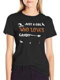 Just a Girl Who Loves Candy Halloween T-Shirt
