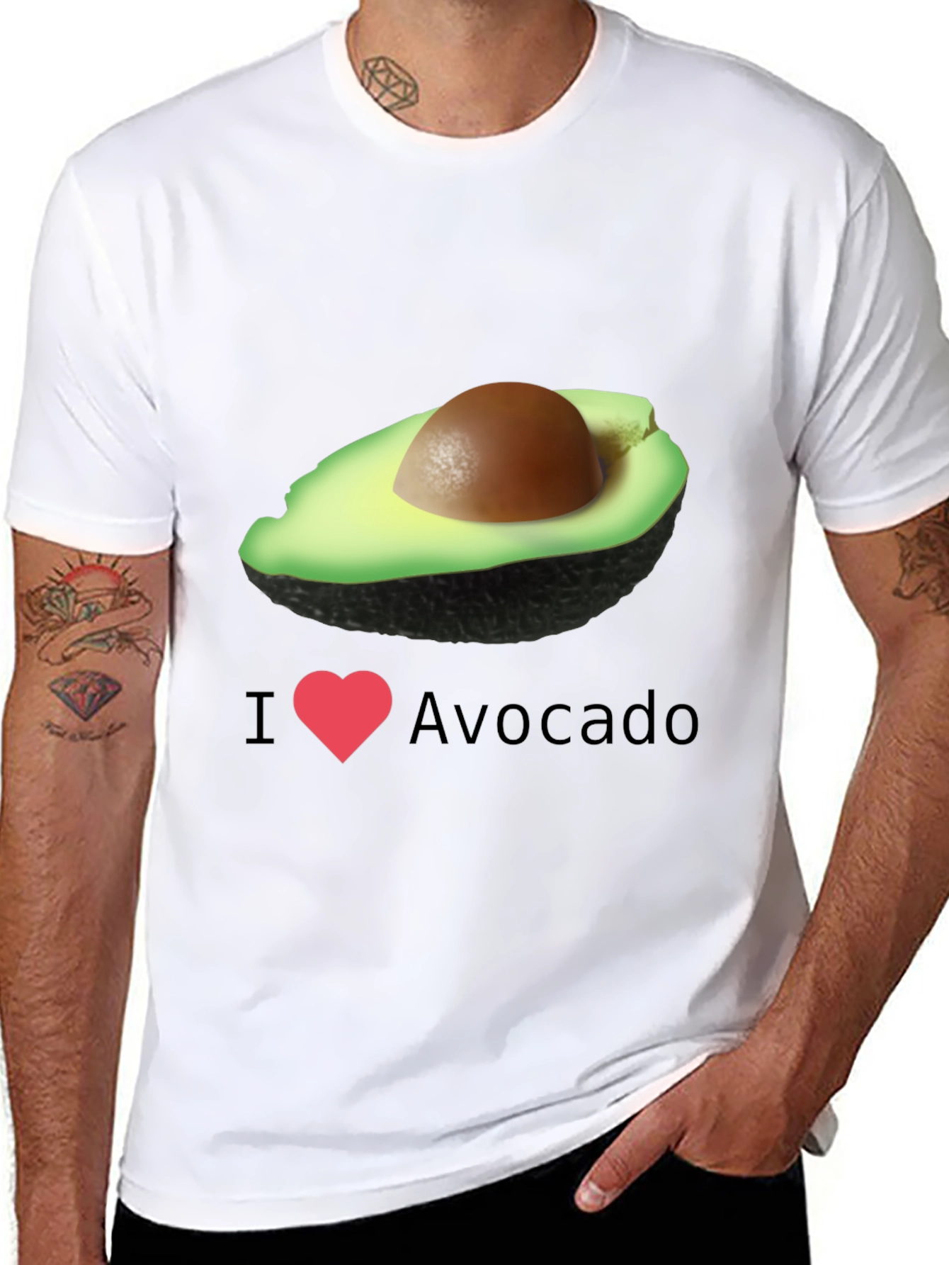 I Heart Avocado T-Shirt - Unique Graphic Tee