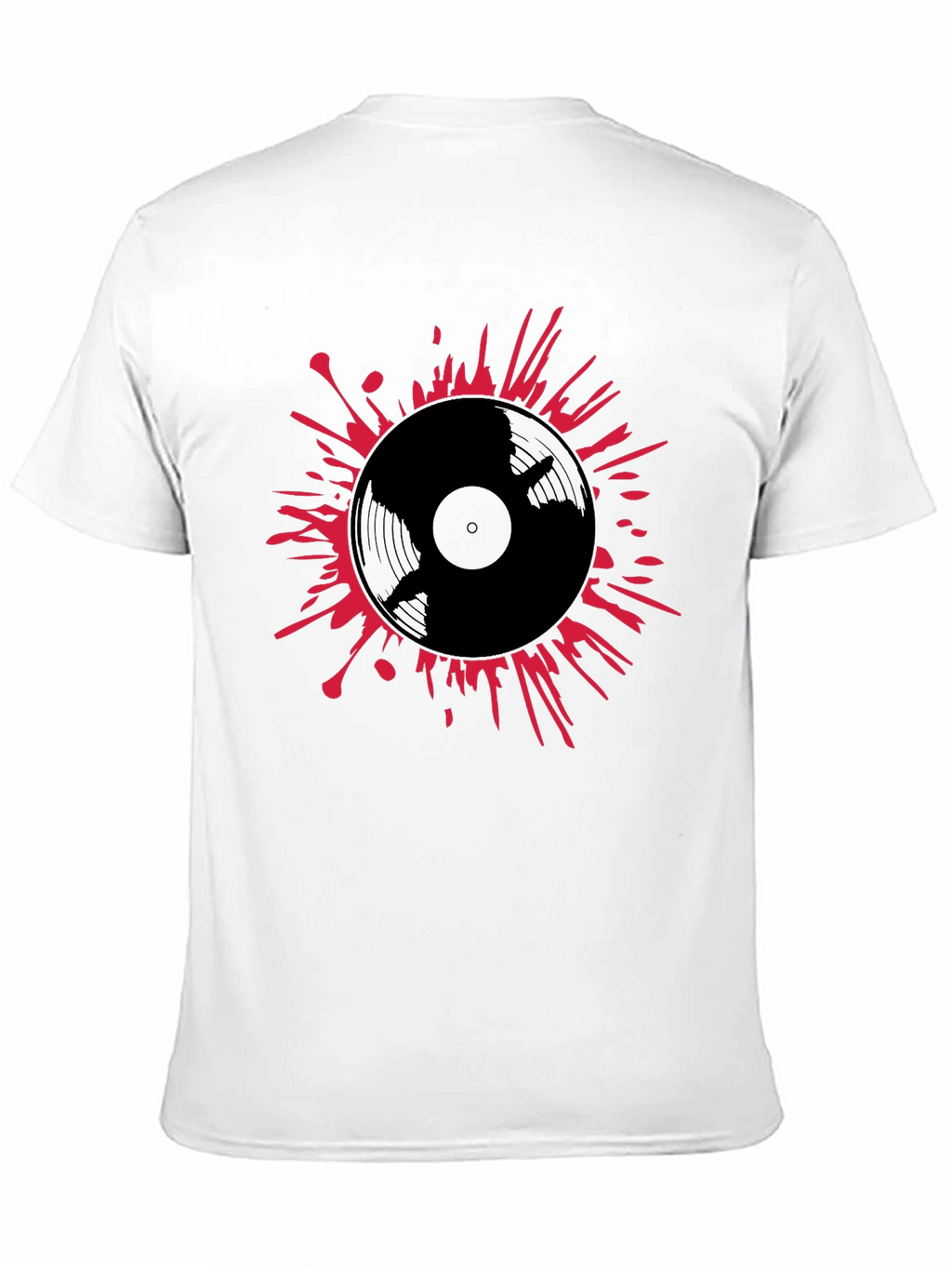 Vinyl Record Splatter T-Shirt - Black