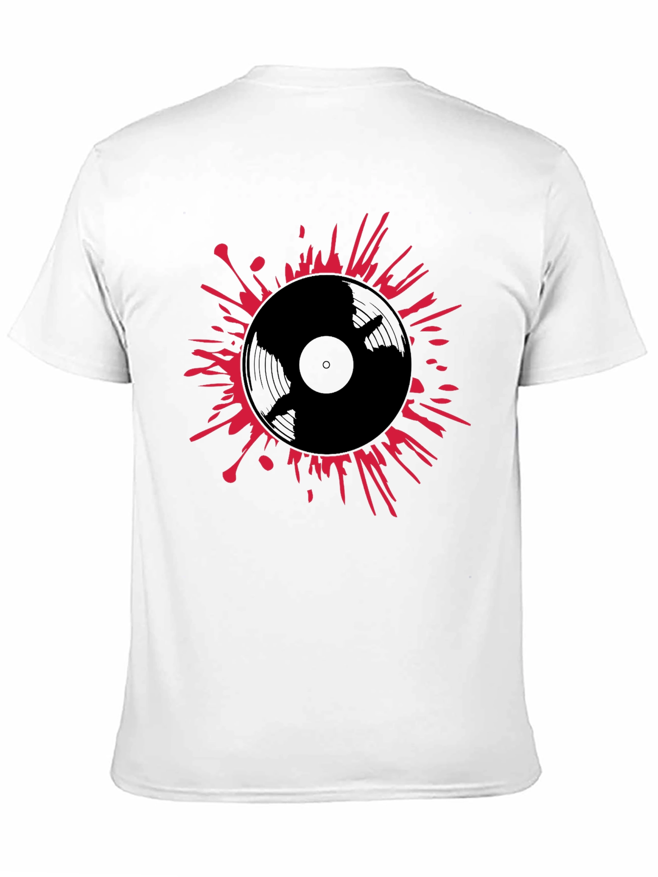 Vinyl Record Splatter T-Shirt - Black