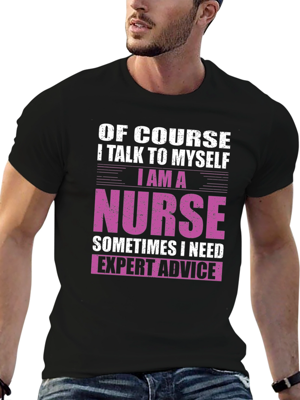 Nurse Expert Advice T-Shirt - Black