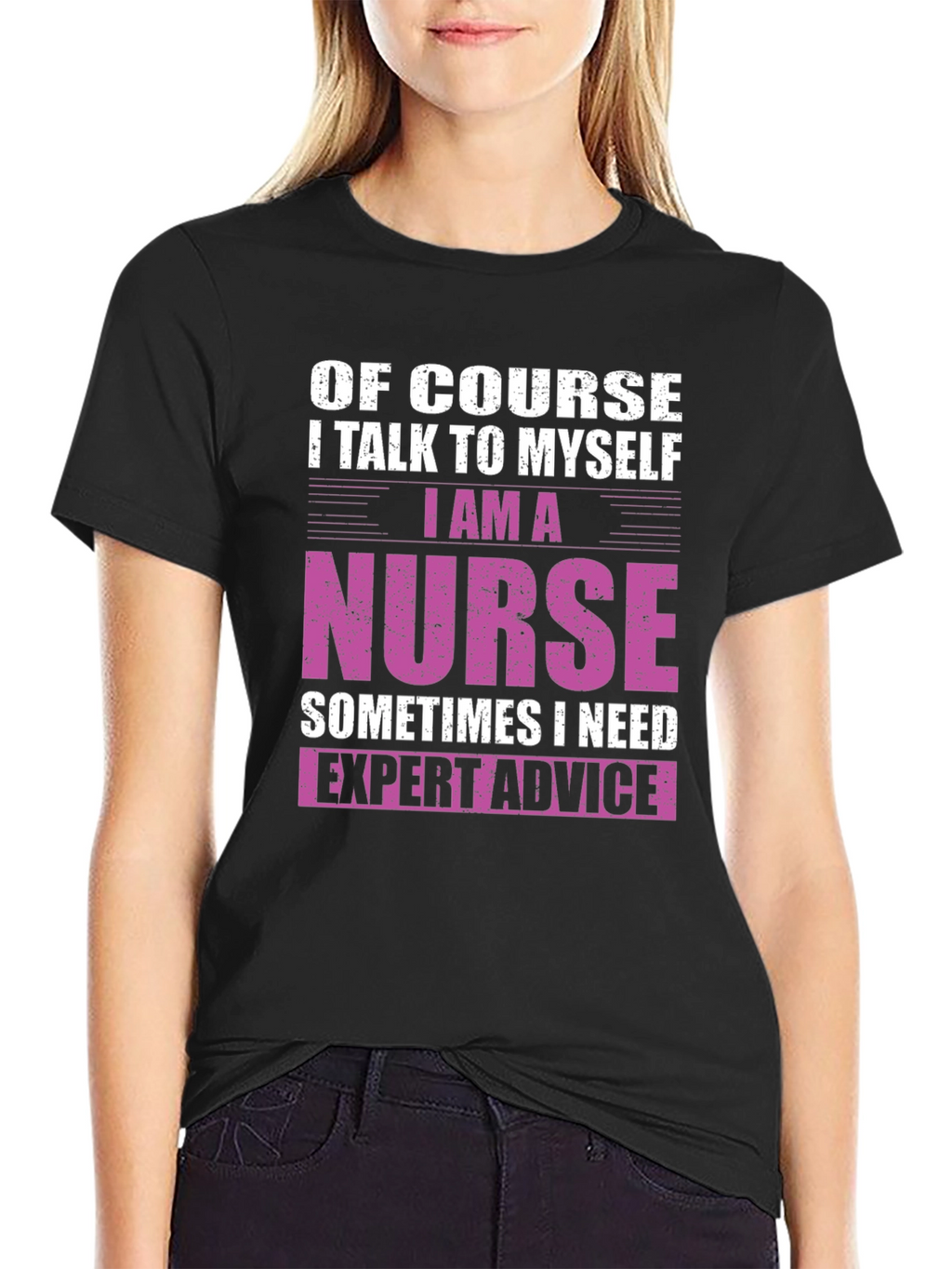 Nurse Expert Advice T-Shirt - Black