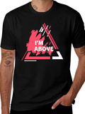 Im Above Graphic Tee - Trendy Triangle Design