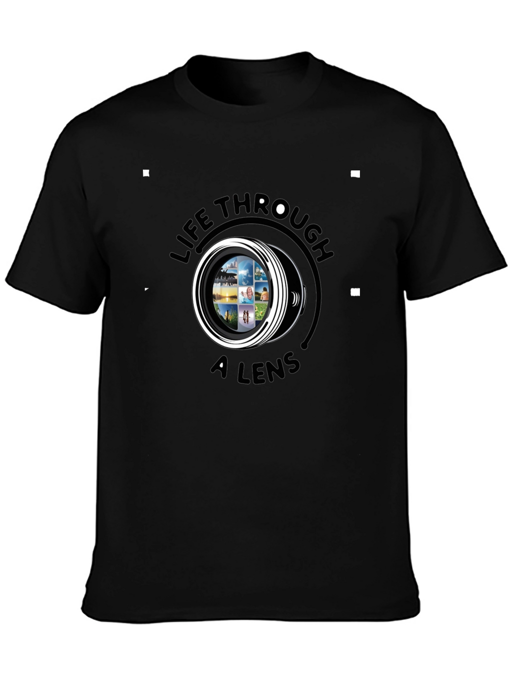 Life Through a Lens Black Graphic Tee