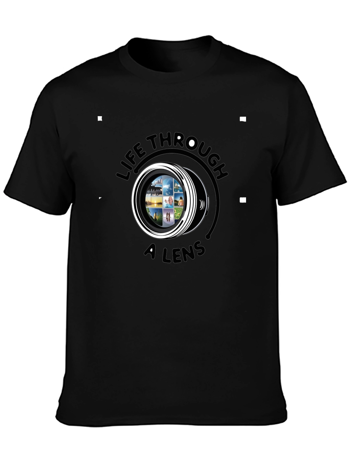 Life Through a Lens Black Graphic Tee