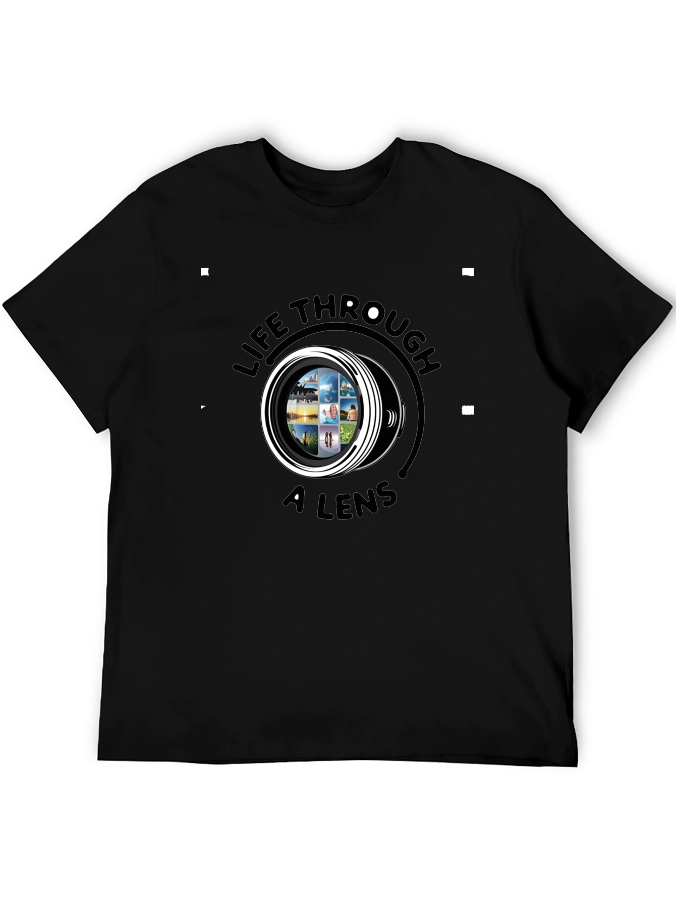 Life Through a Lens Black Graphic Tee