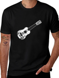 Distressed Guitar Graphic Black Tee