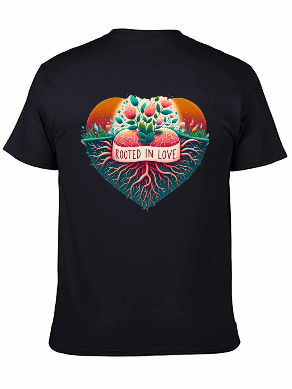 Rooted in Love Graphic Tee - Nature Heart Design
