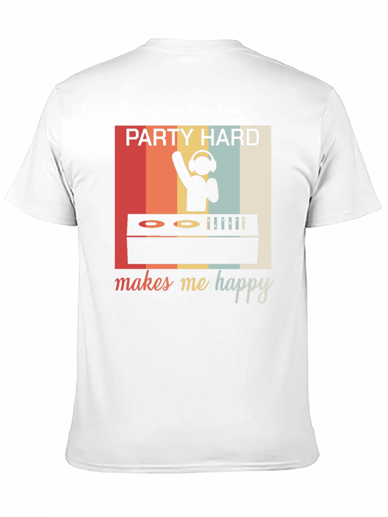 Party Hard Makes Me Happy Retro Graphic Tee