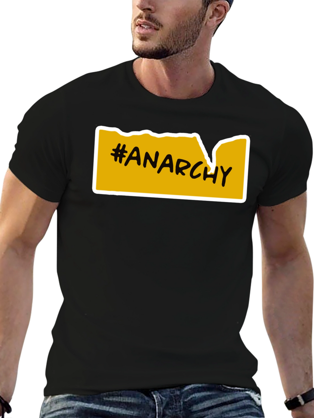 Anarchy T-Shirt - Bold Yellow Graphic