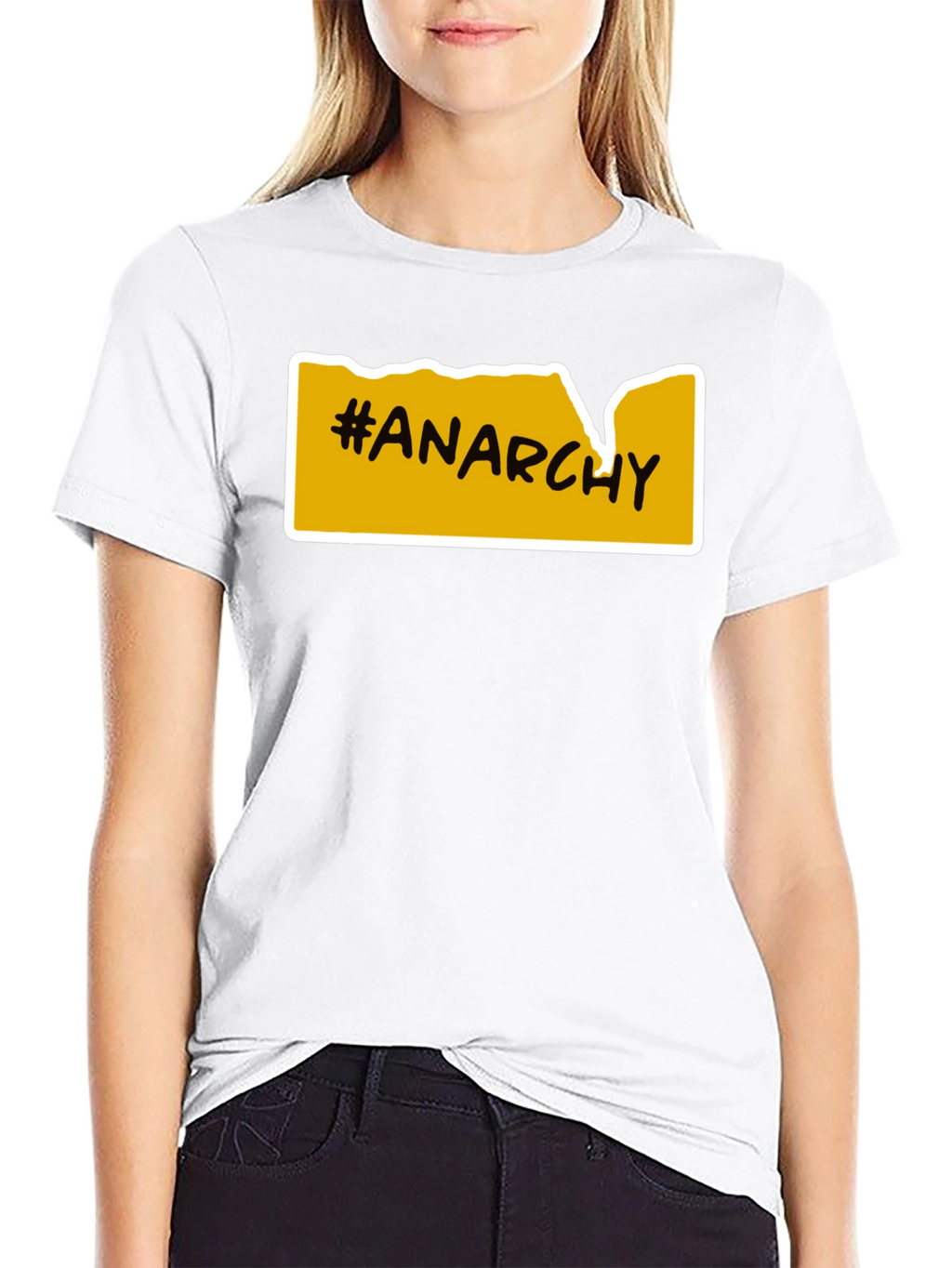 Anarchy T-Shirt - Bold Yellow Graphic