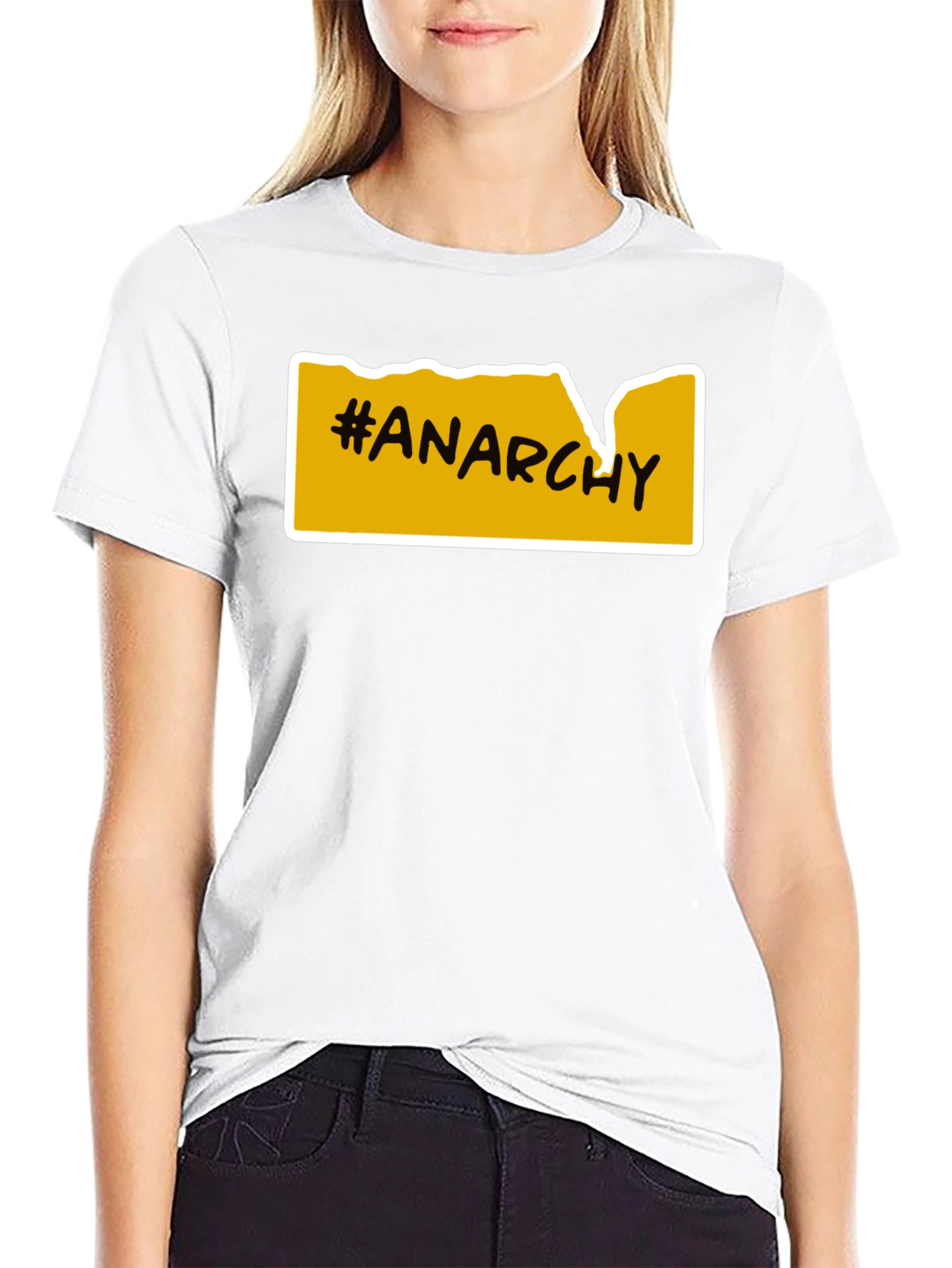 Anarchy T-Shirt - Bold Yellow Graphic