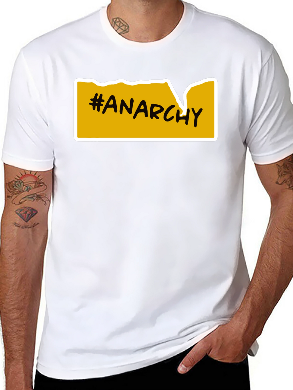 Anarchy T-Shirt - Bold Yellow Graphic