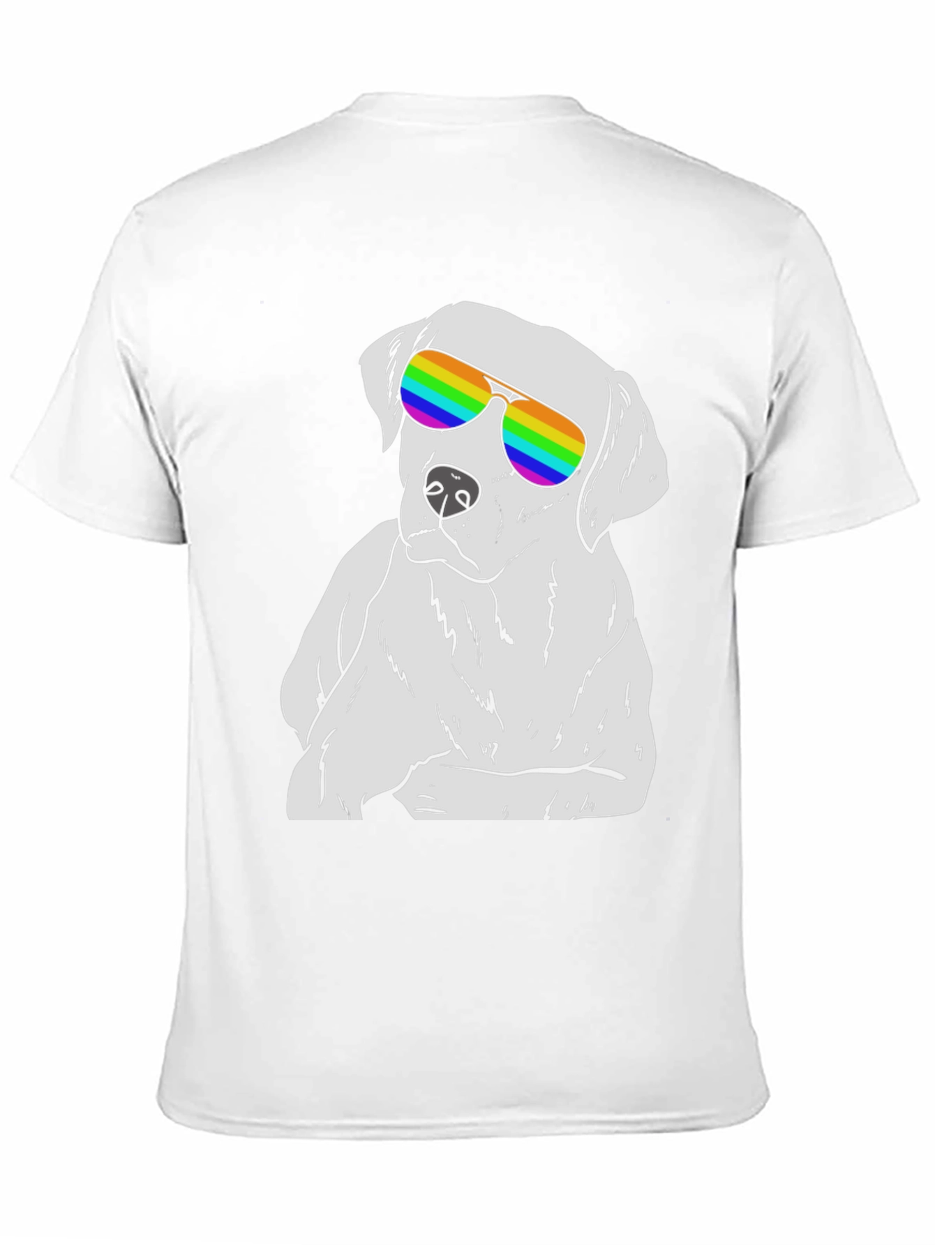 Cool Dog T-Shirt - Rainbow Sunglasses