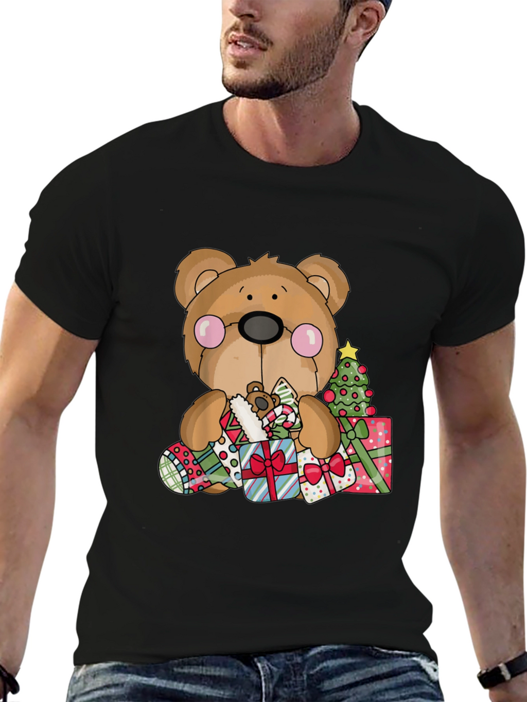 Festive Holiday Teddy Bear T-Shirt