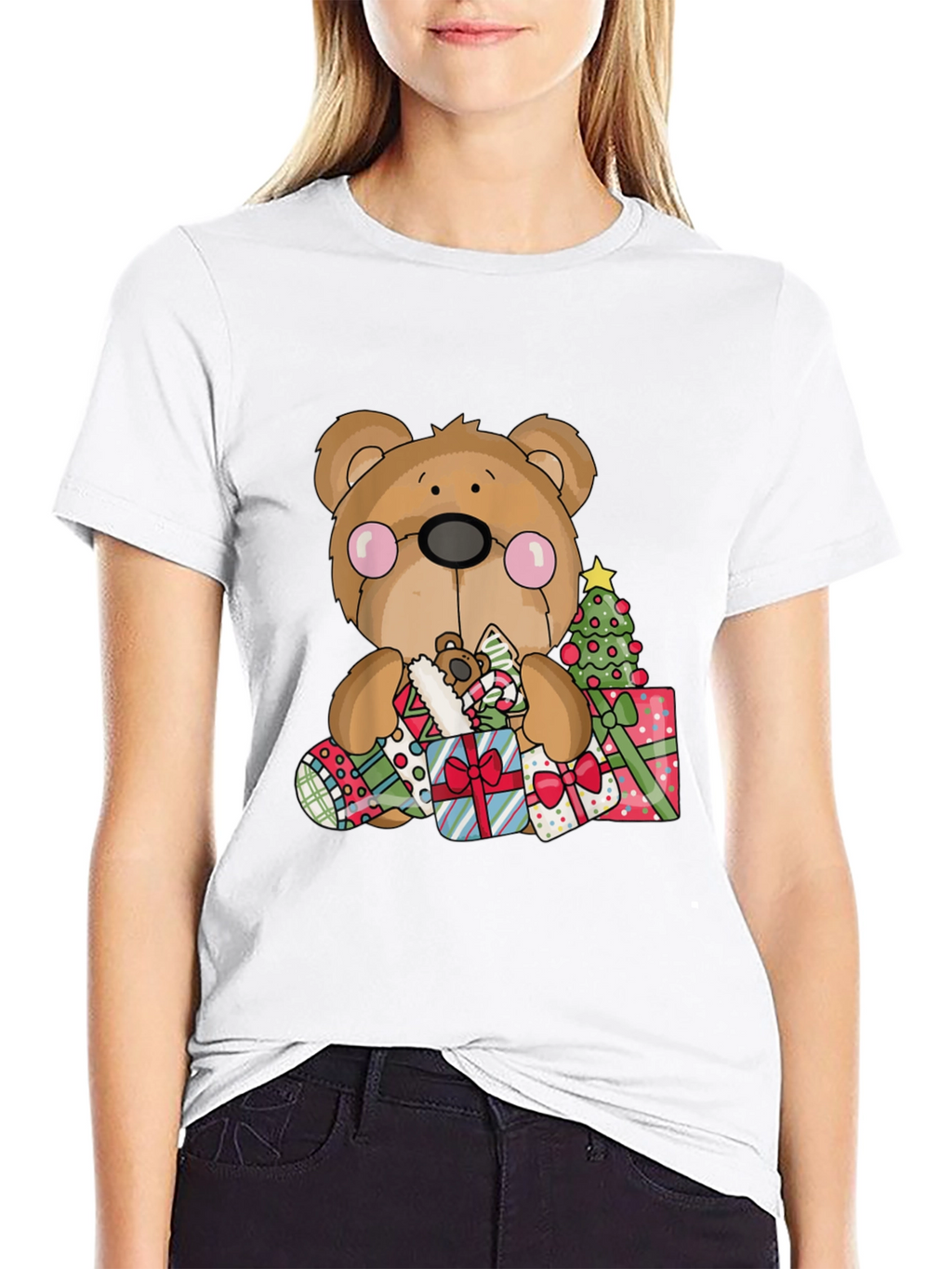 Festive Holiday Teddy Bear T-Shirt