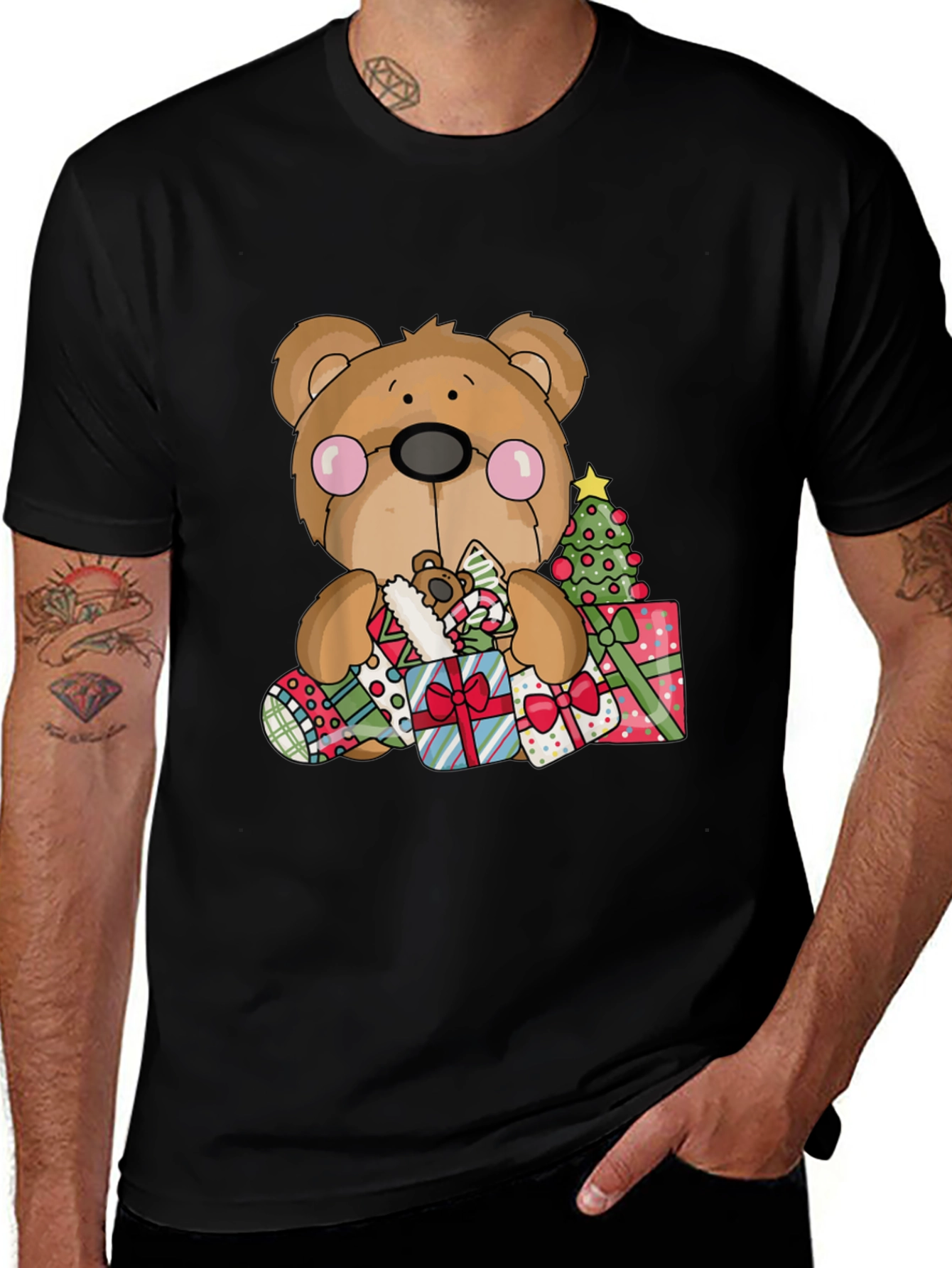 Festive Holiday Teddy Bear T-Shirt