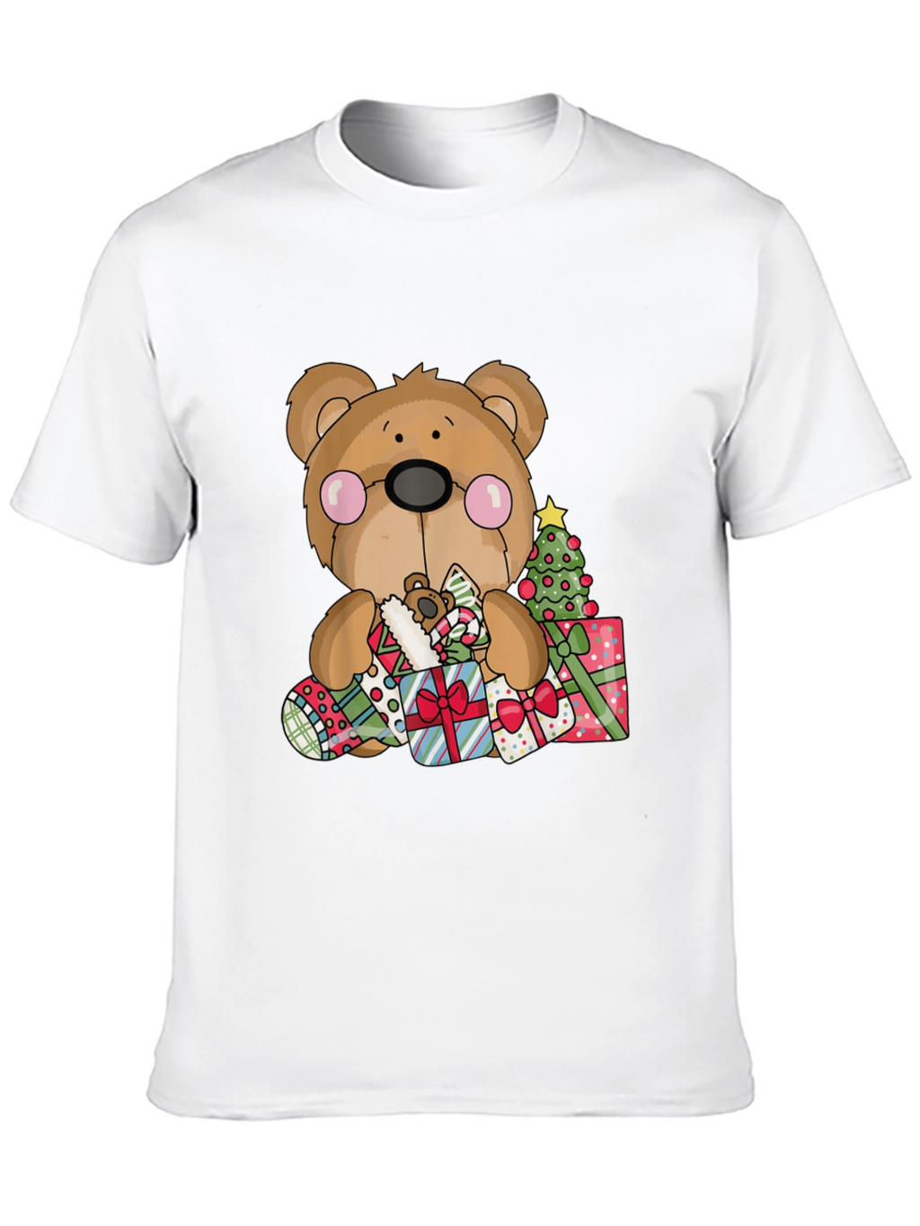 Festive Holiday Teddy Bear T-Shirt