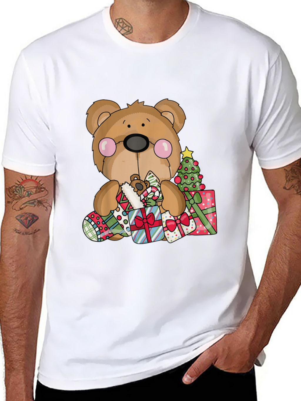 Festive Holiday Teddy Bear T-Shirt