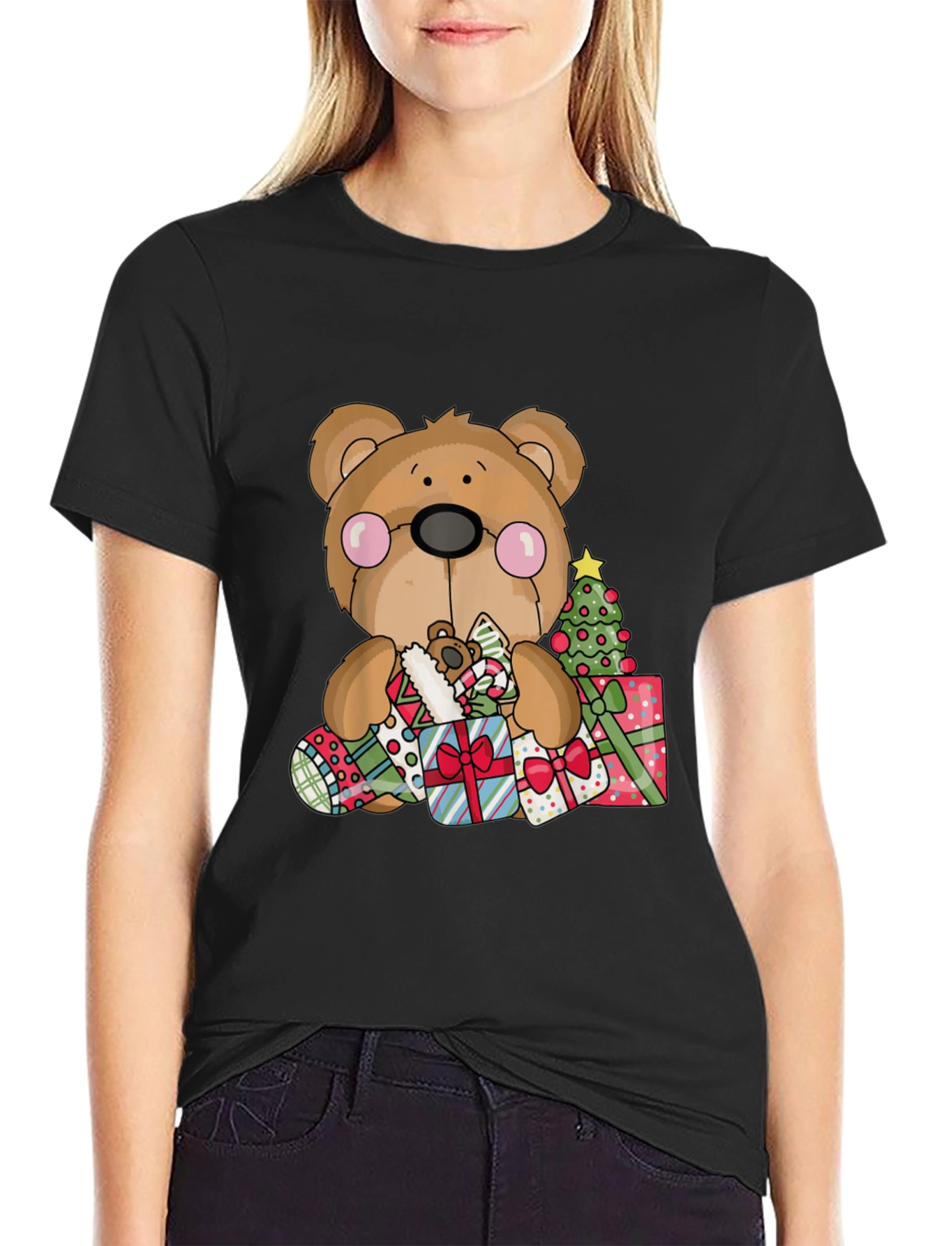 Festive Holiday Teddy Bear T-Shirt