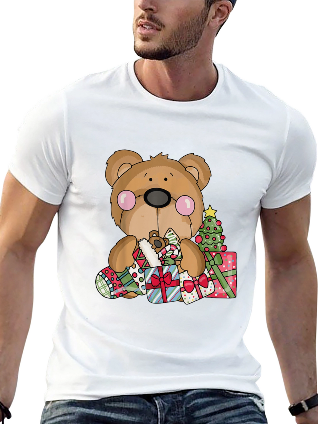 Festive Holiday Teddy Bear T-Shirt