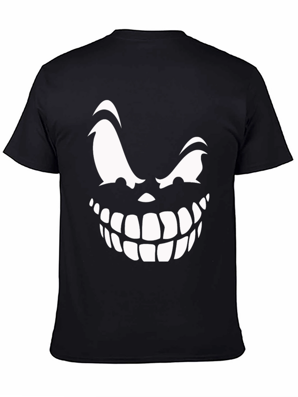 Creepy Smile Graphic Tee - Black