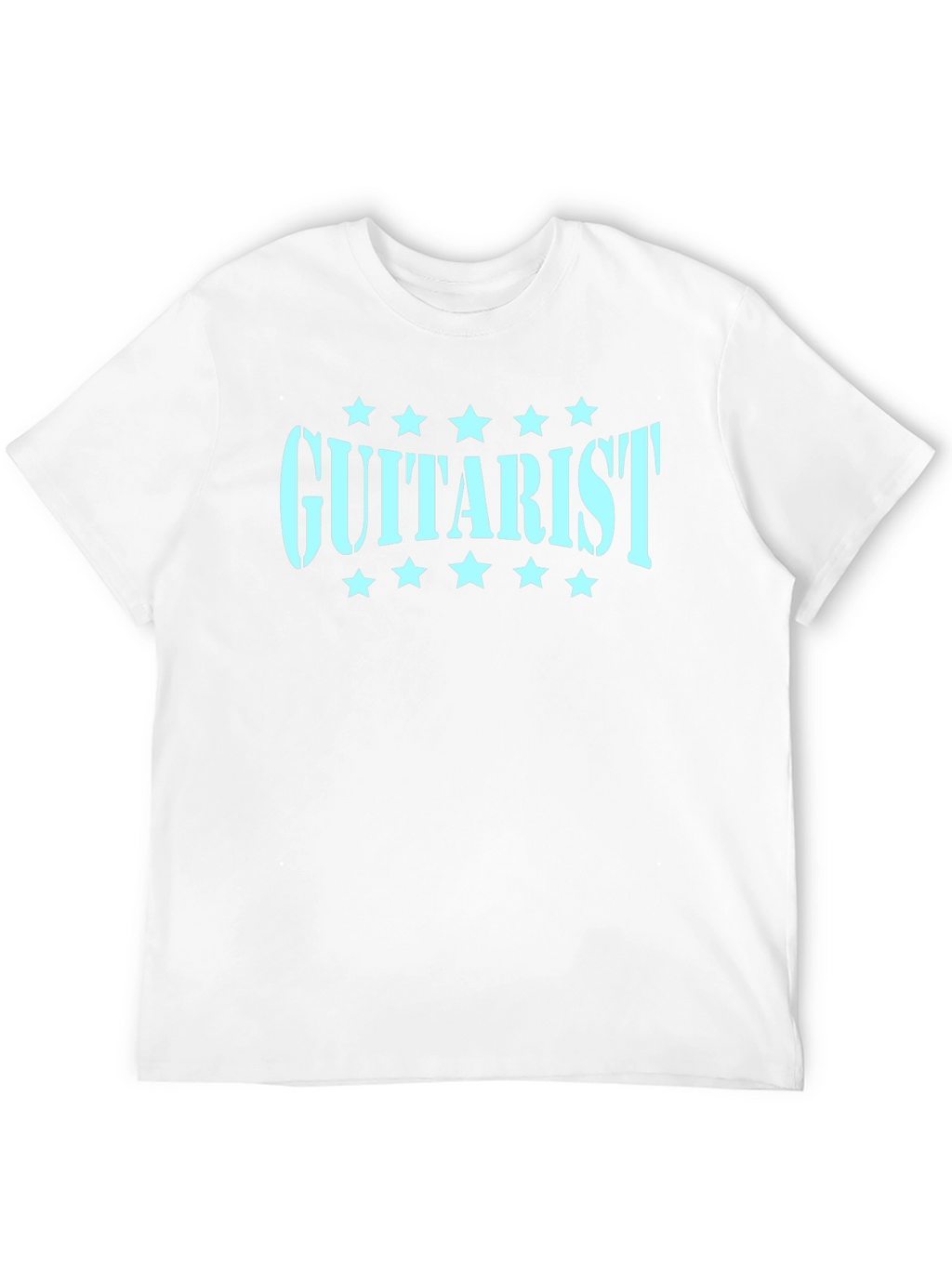 Guitarist Tee - Black Cotton T-Shirt with Graphic Print