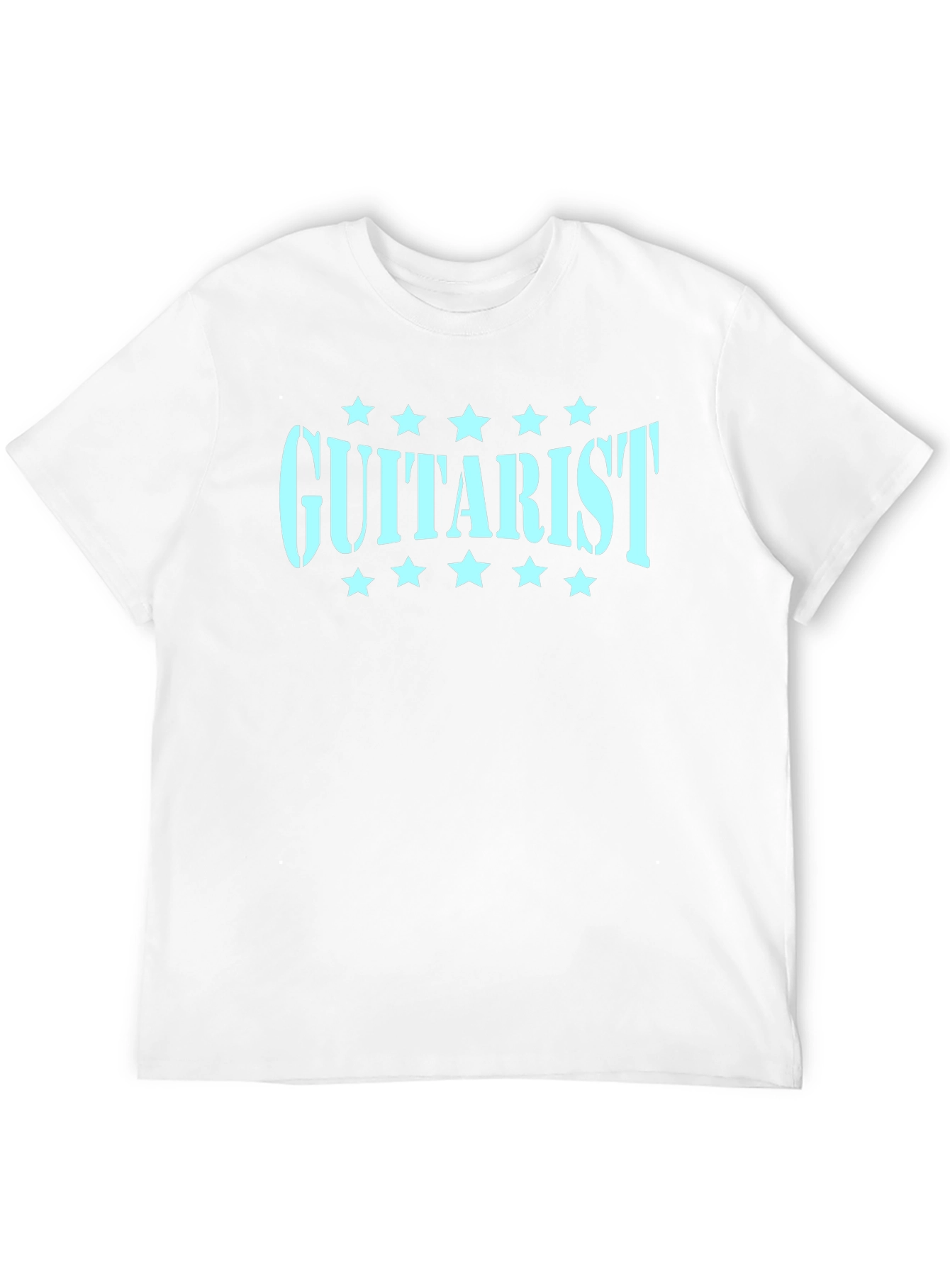 Guitarist Tee - Black Cotton T-Shirt with Graphic Print