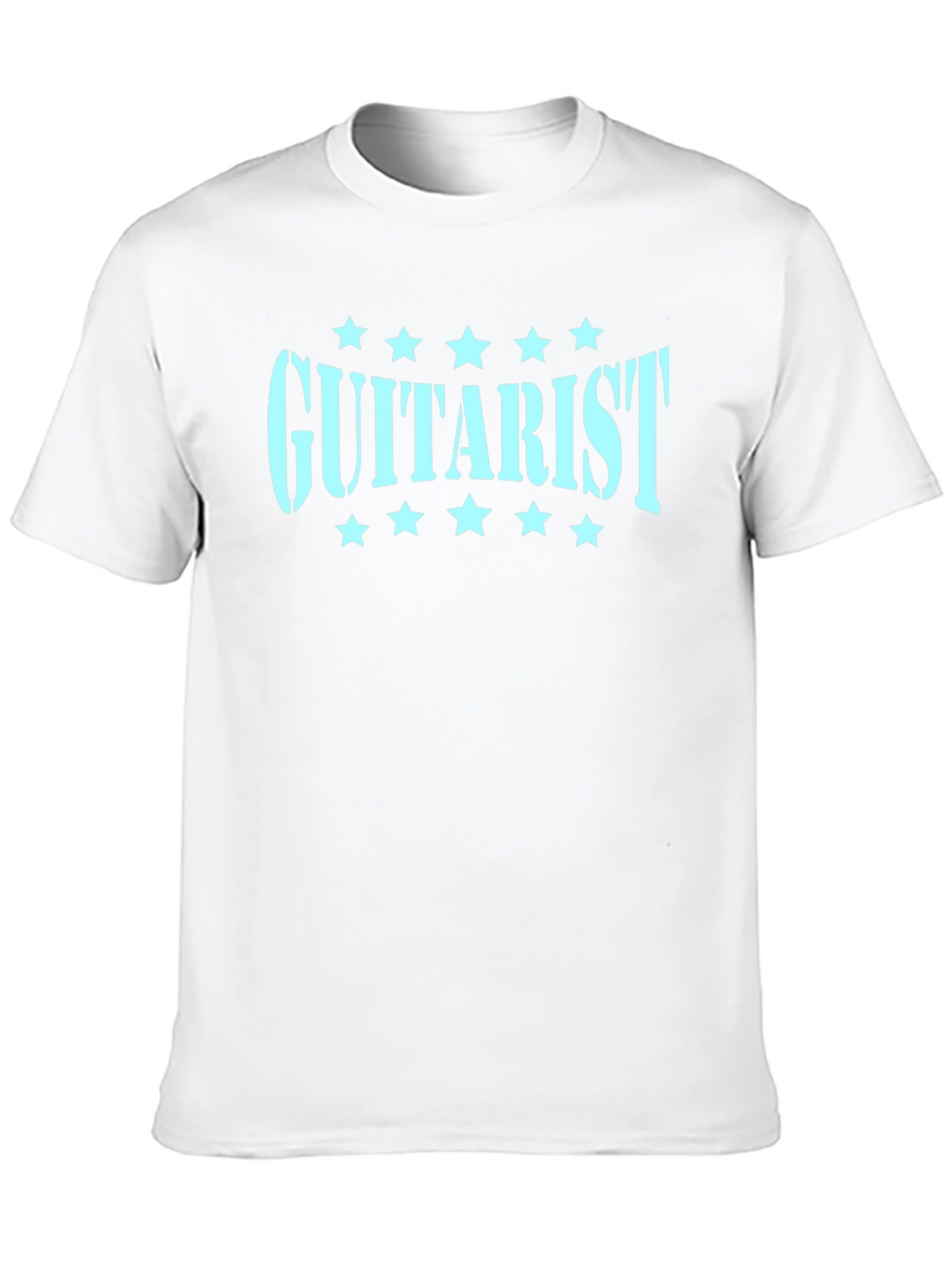 Guitarist Tee - Black Cotton T-Shirt with Graphic Print
