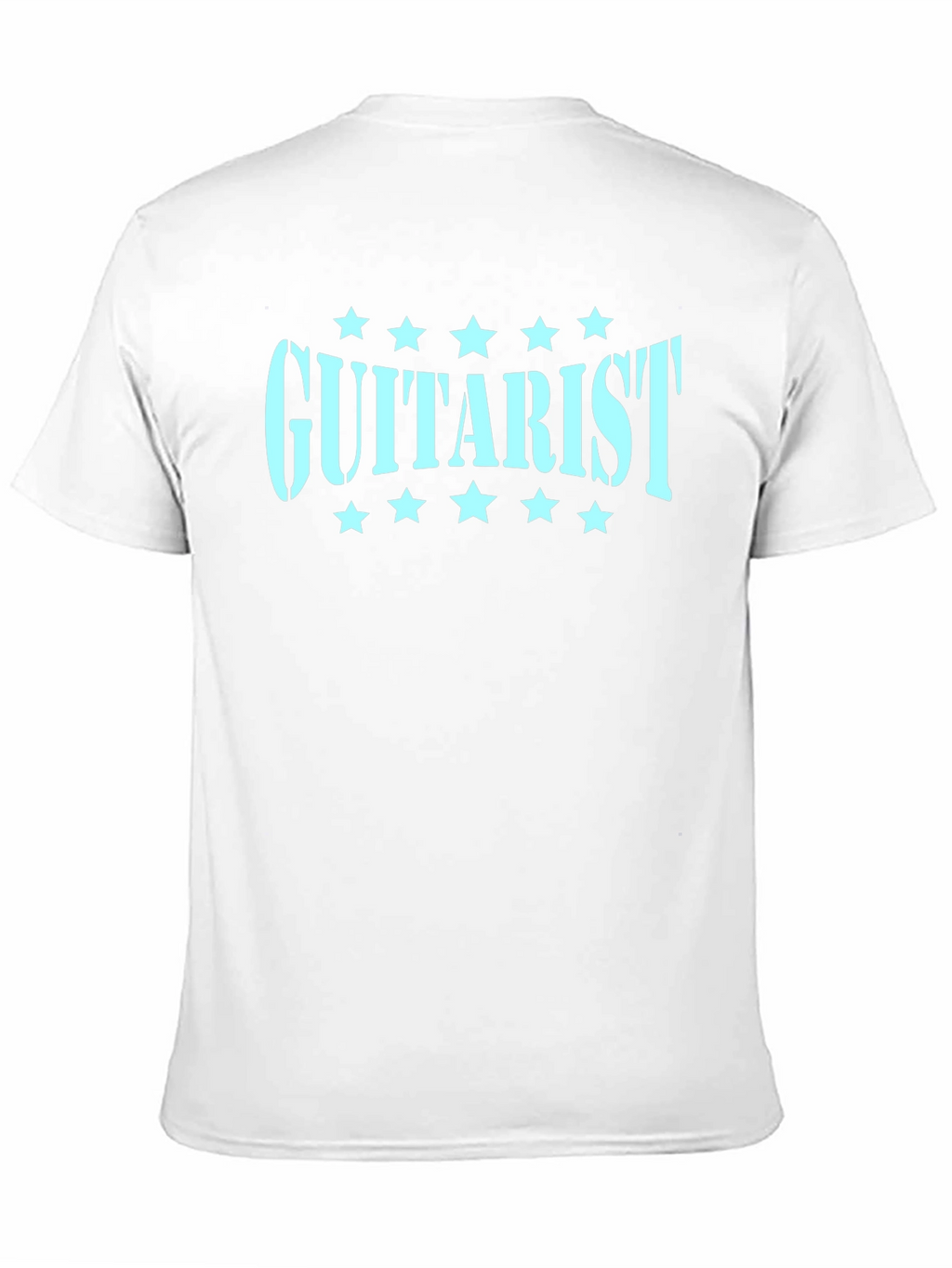 Guitarist Tee - Black Cotton T-Shirt with Graphic Print