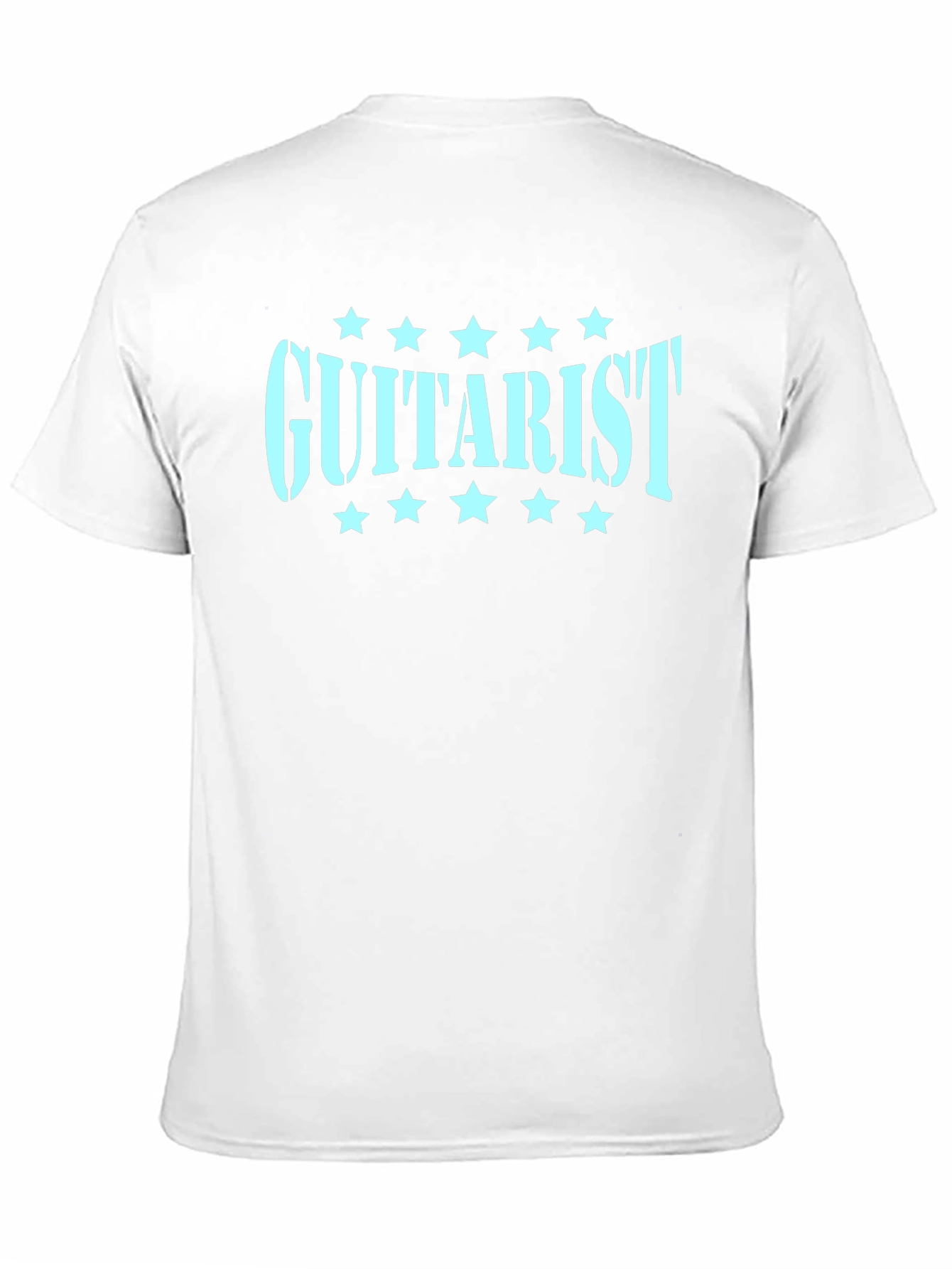 Guitarist Tee - Black Cotton T-Shirt with Graphic Print