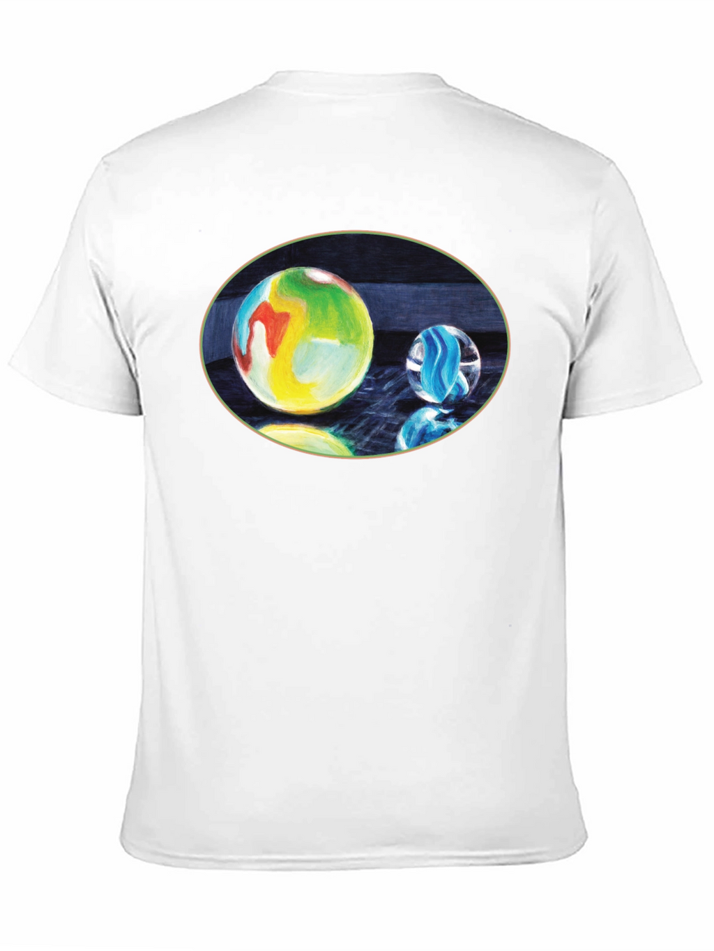 Marble Print Black T-Shirt