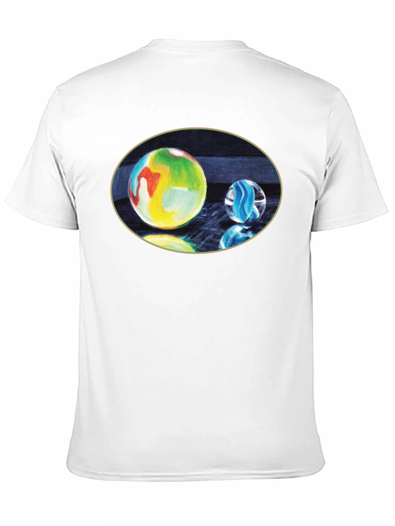 Marble Print Black T-Shirt