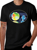 Marble Print Black T-Shirt