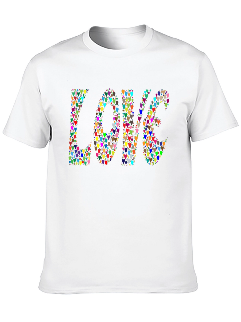 Heart LOVE Graphic Black T-Shirt