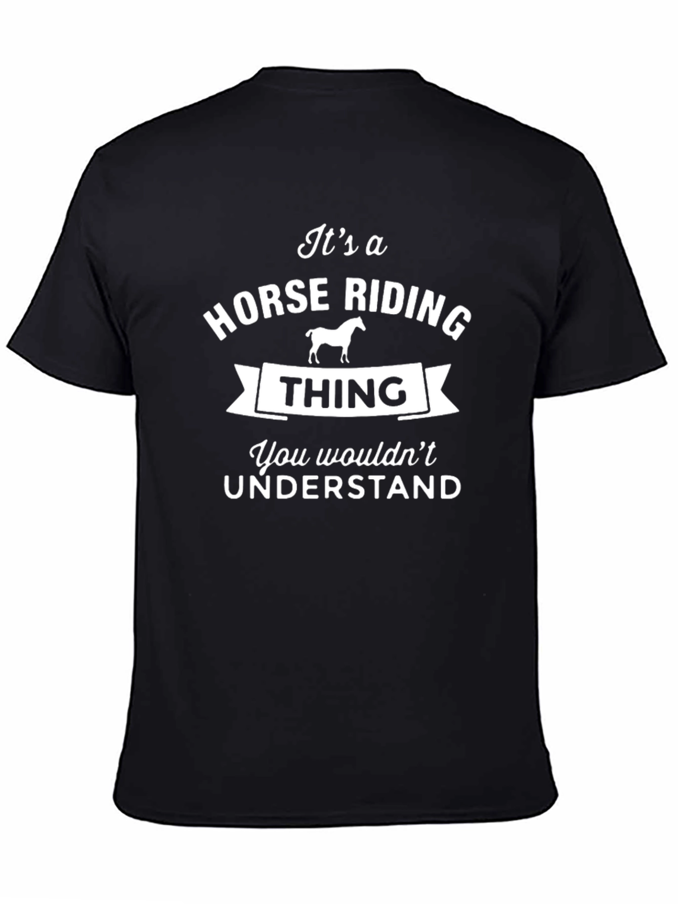Horse Riding Thing Graphic Tee - Black