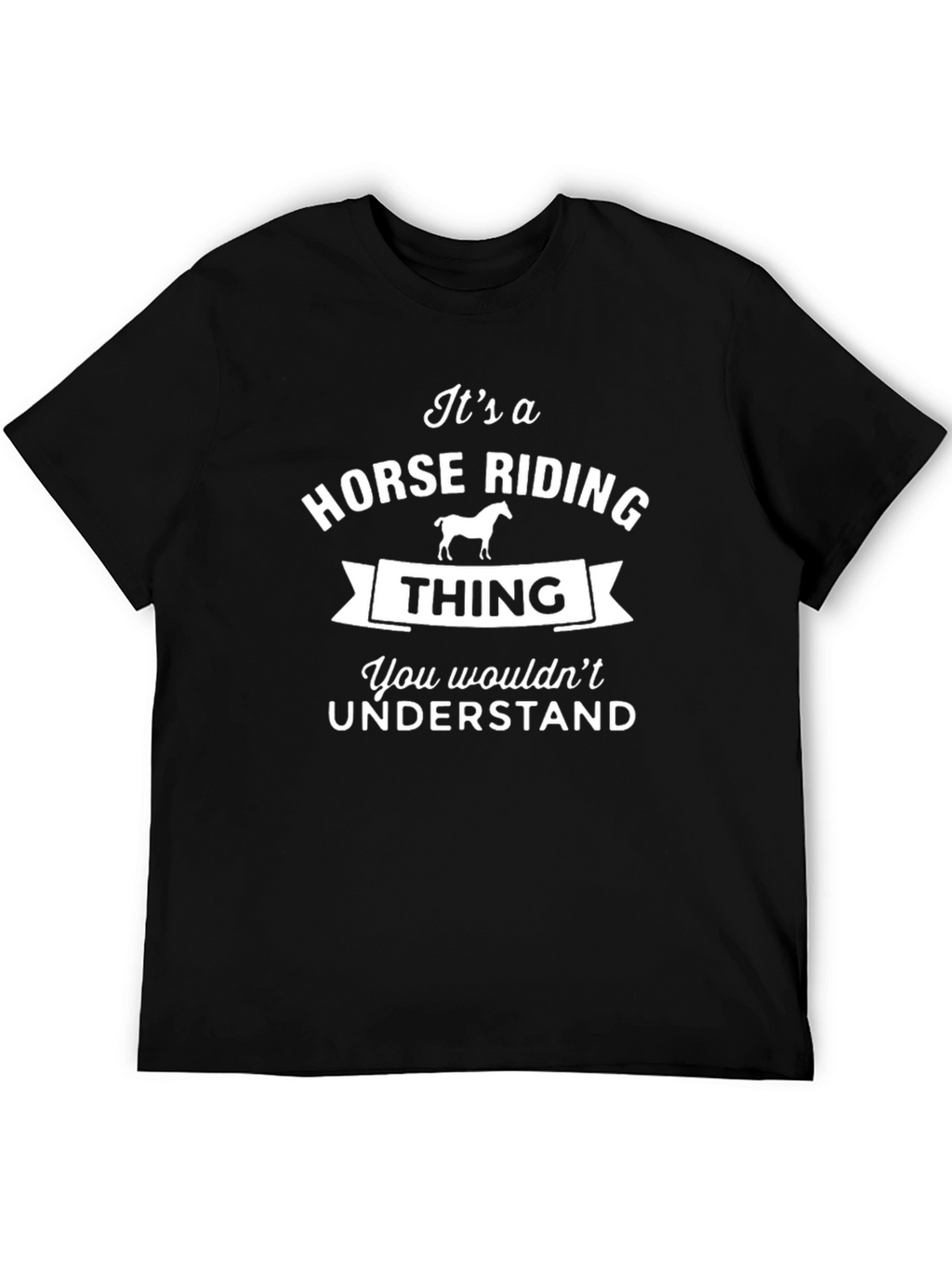 Horse Riding Thing Graphic Tee - Black
