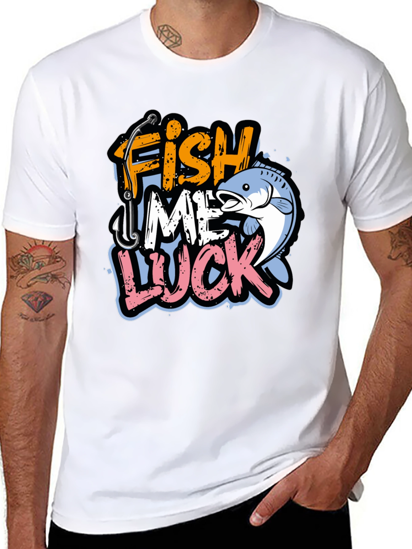 Funny Fishing T-Shirt - Fish Me Luck