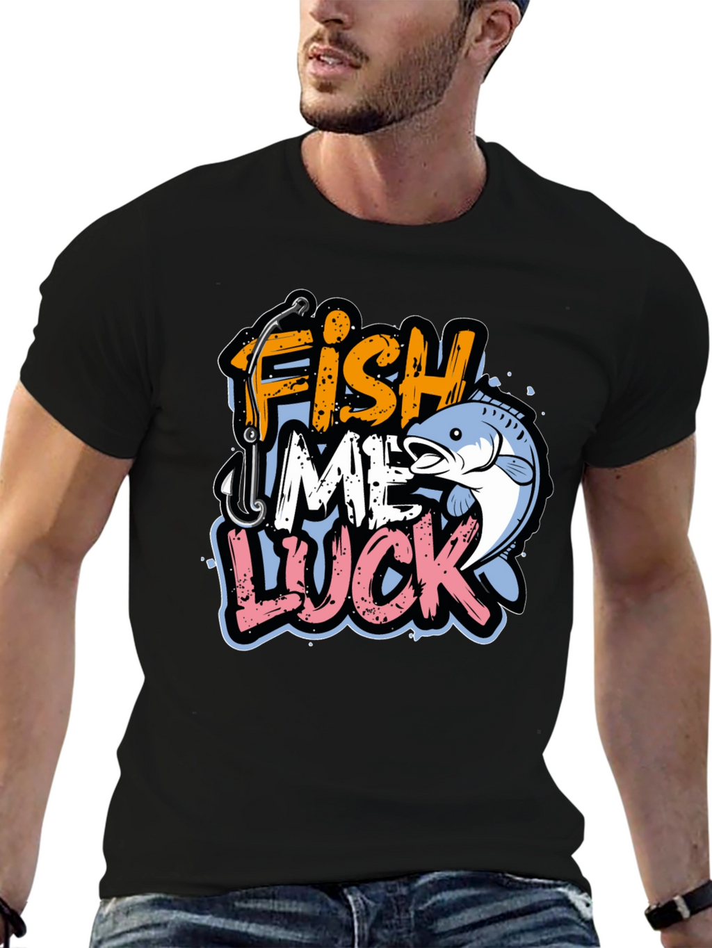 Funny Fishing T-Shirt - Fish Me Luck