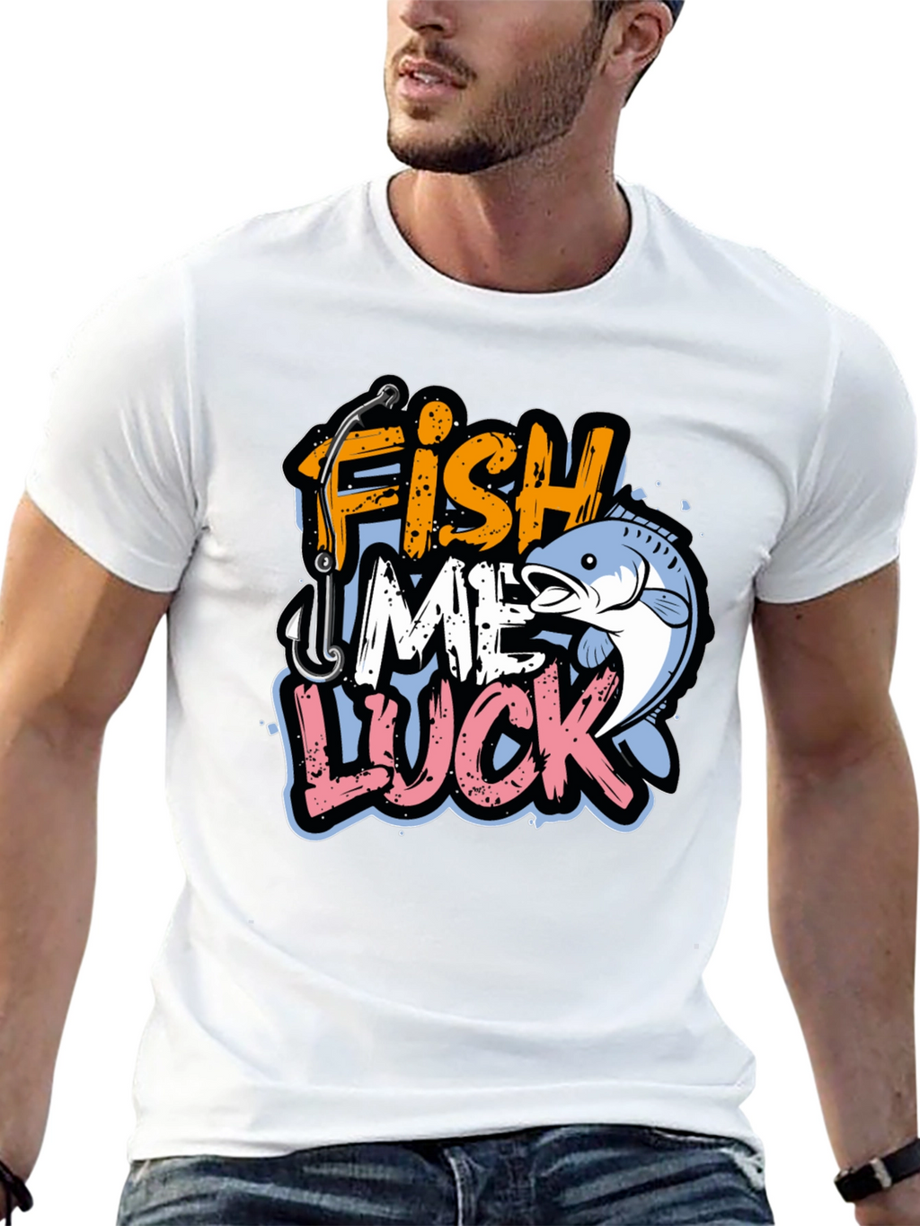 Funny Fishing T-Shirt - Fish Me Luck