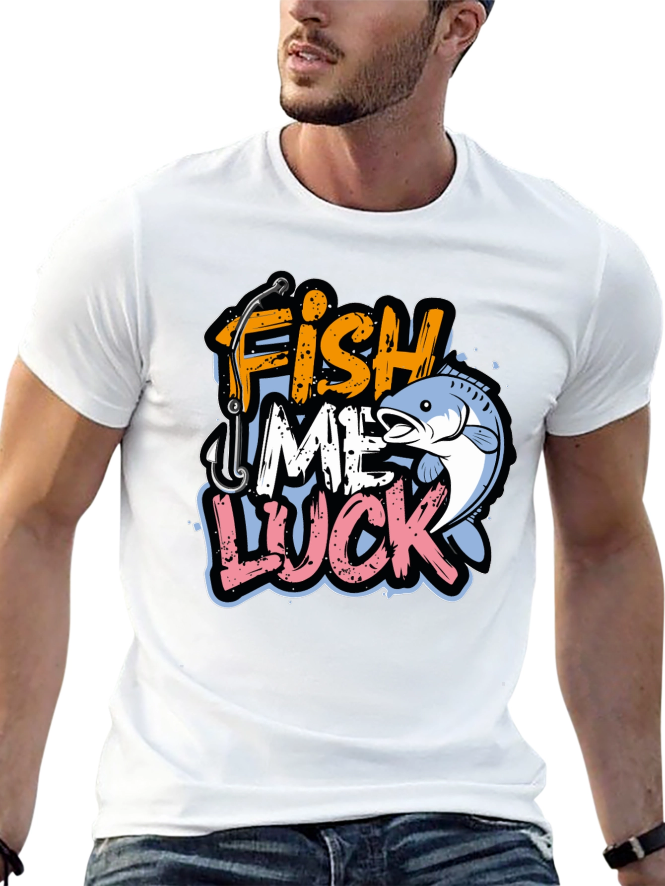 Funny Fishing T-Shirt - Fish Me Luck