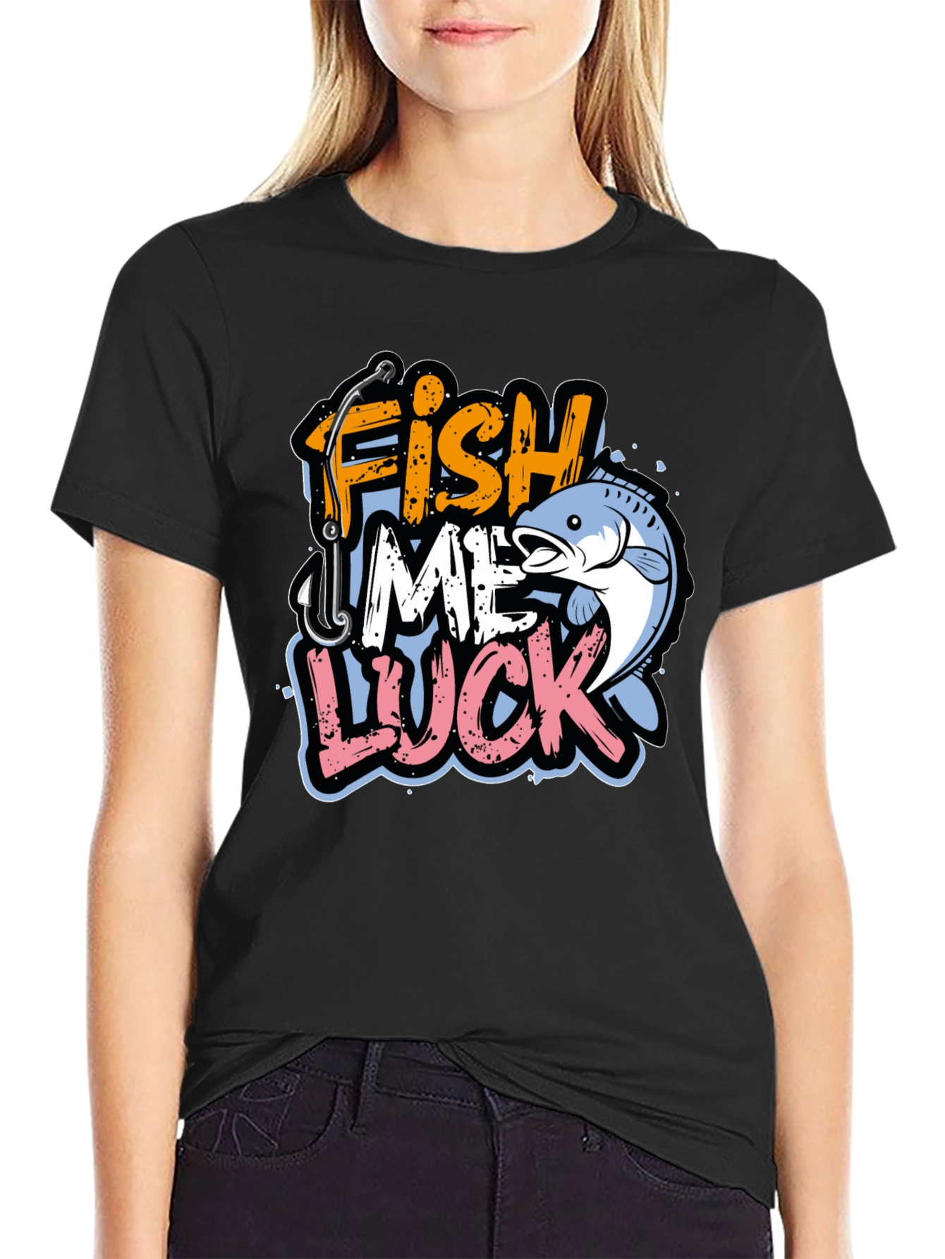 Funny Fishing T-Shirt - Fish Me Luck
