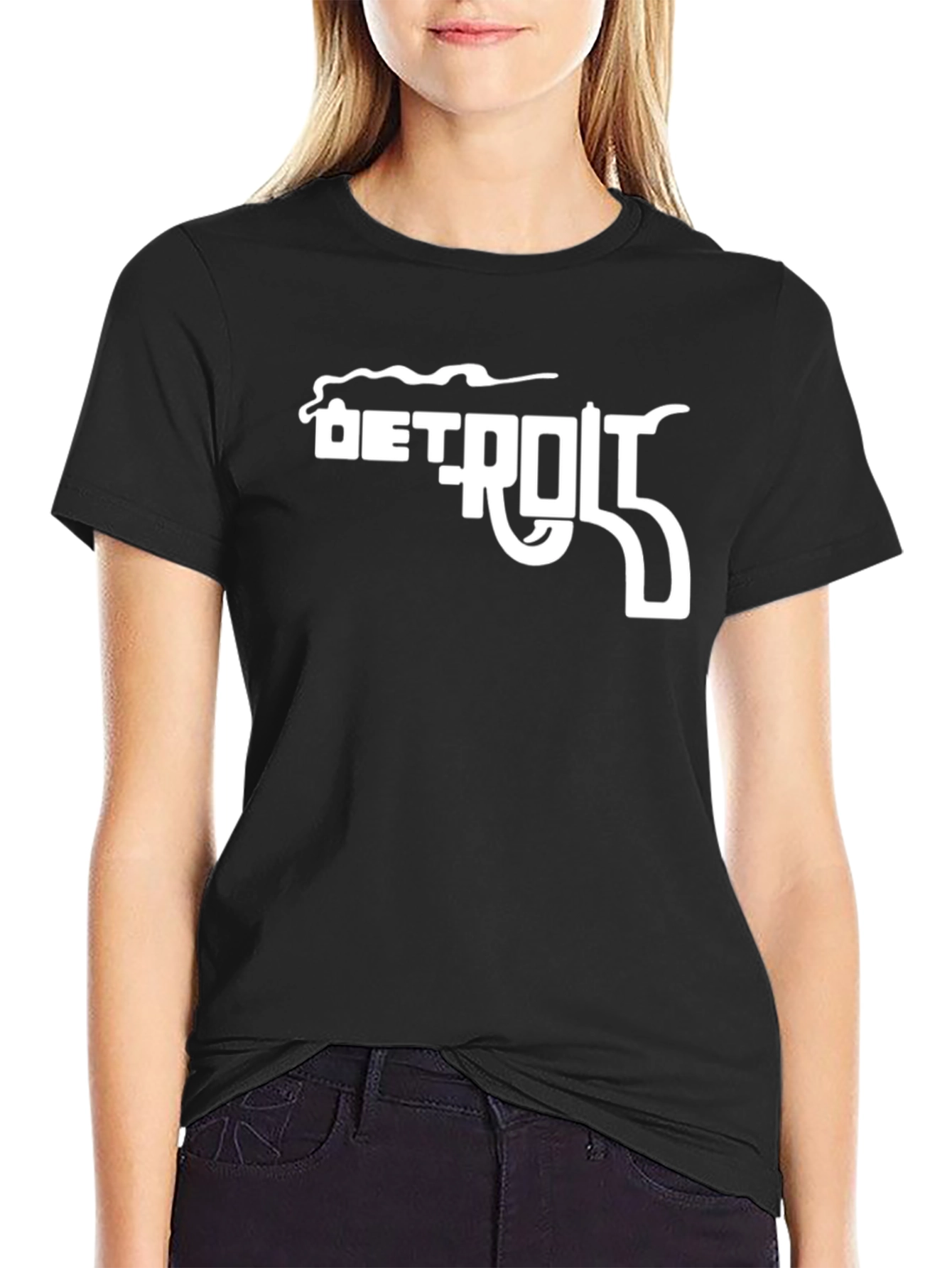 Detroit Gun T-Shirt - Black Graphic Tee