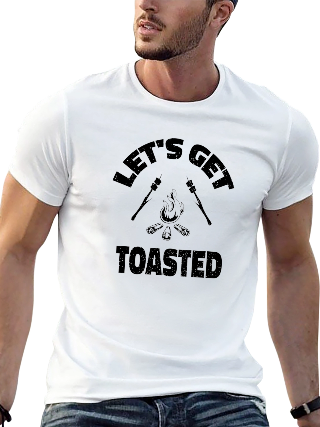 Lets Get Toasted T-Shirt Camping Bonfire Tee