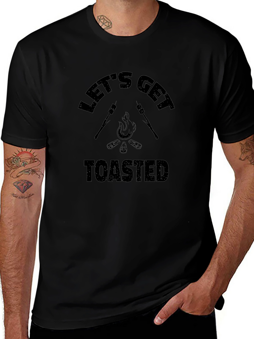 Lets Get Toasted T-Shirt Camping Bonfire Tee