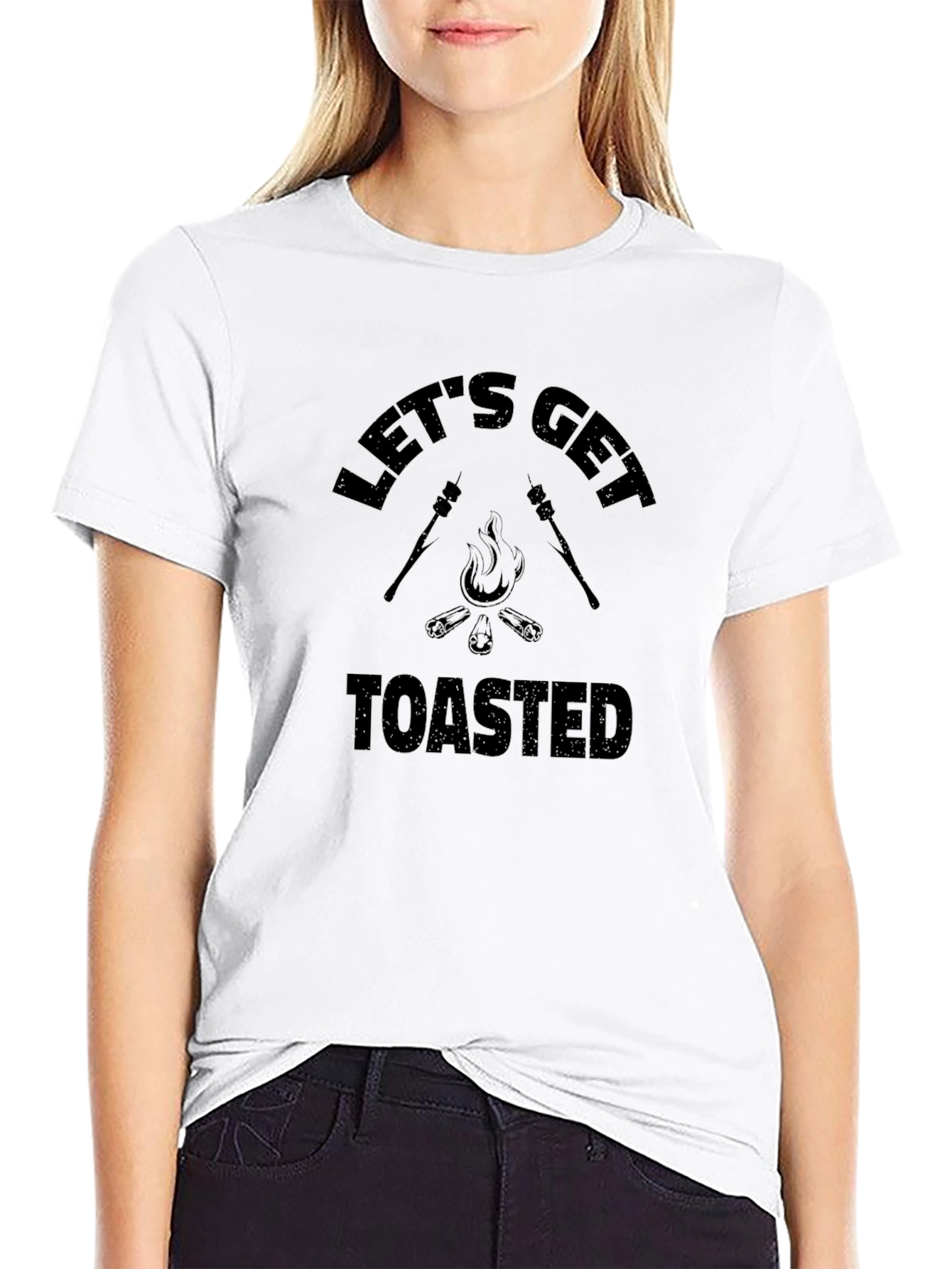 Lets Get Toasted T-Shirt Camping Bonfire Tee